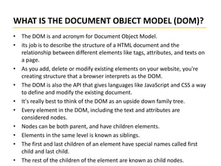 Dom in javascript | PPT