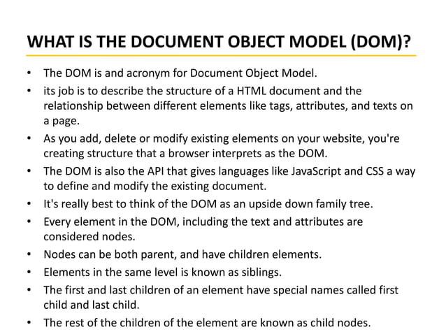 Dom in javascript | PPT