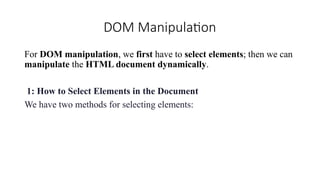 DOM (document Object Model) in java Script).pptx