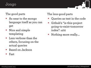 3 Cups of Java Drivers with a Slice of MongoDB