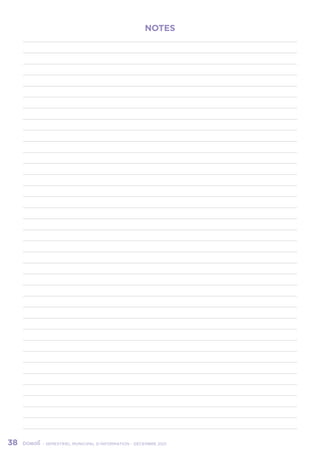 38	 - SEMESTRIEL MUNICIPAL D’INFORMATION - DÉCEMBRE 2021
NOTES
 