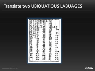 50 / 문서의 제목
Translate two UBIQUATIOUS LABUAGES
 