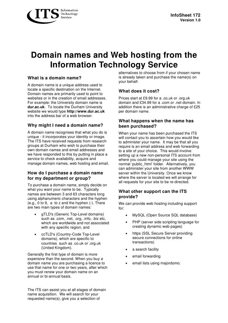 Domain Names And Web Hosting From The Information Technology Images, Photos, Reviews