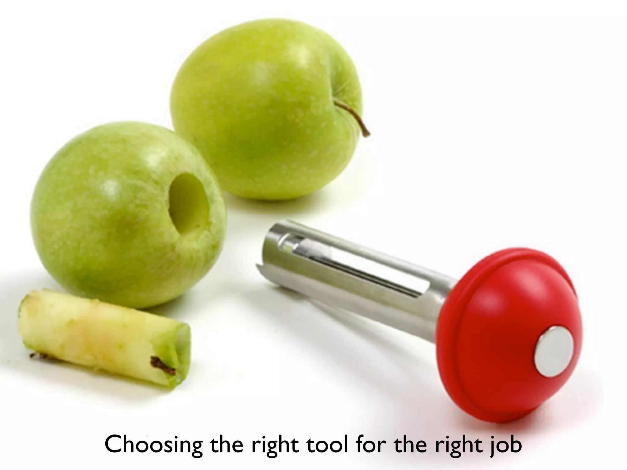 Choosing the right tool for the right job
 