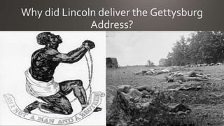 Why did Lincoln deliver the Gettysburg
Address?
 