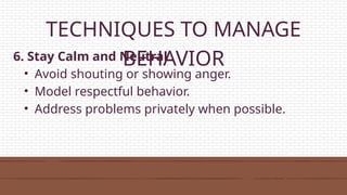 Avoid Shouting Effective Classroom Behavior Management Techniques for Teachers Aligned ...