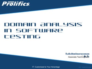 Domain analysis in Software Testing | PPT