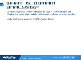 Domain analysis in Software Testing | PPT