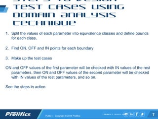 Domain analysis in Software Testing | PPT