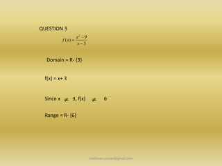 Domain and range of a function copy | PPTX