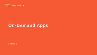On-Demand Apps
# T R E N D 4
D O M A I N C E R
 