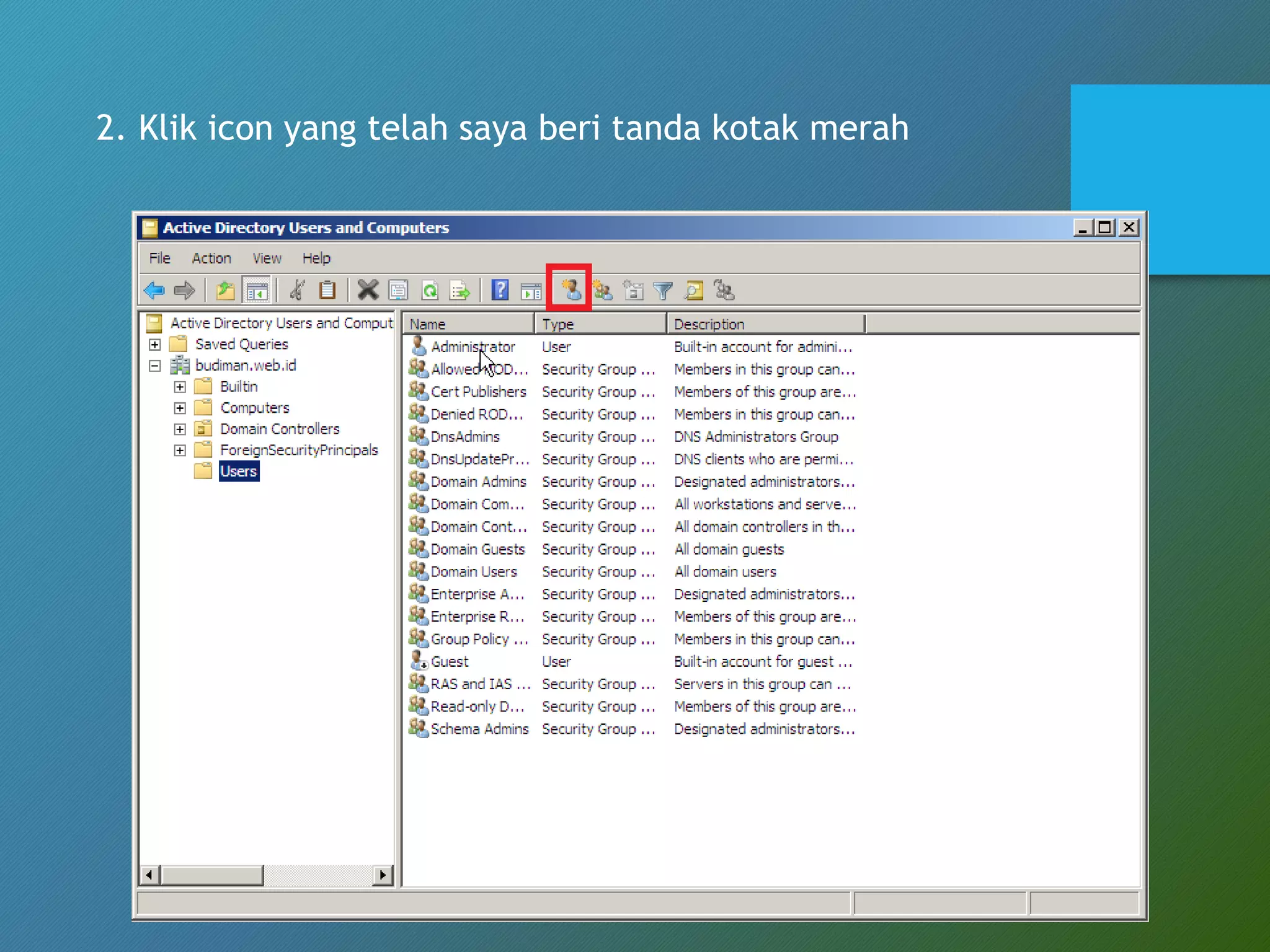 2. Klik icon yang telah saya beri tanda kotak merah
 