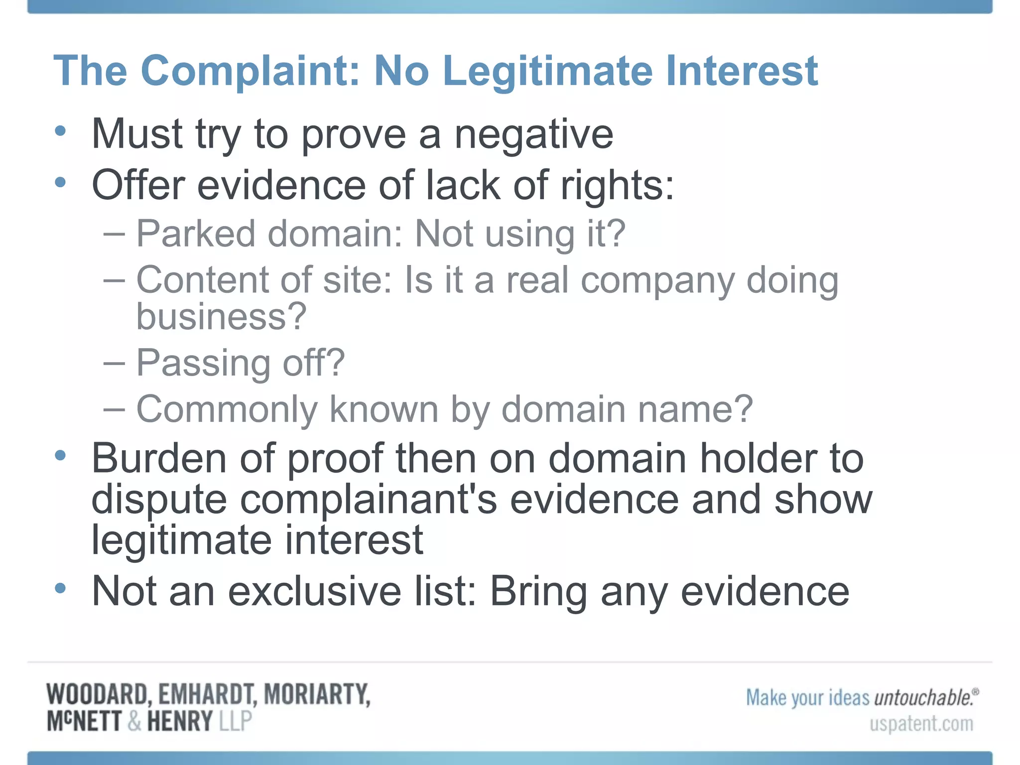 Prevent Domain Name Disputes Lack of Rights Respondent Navigating the UDRP: The Global Standard for Disputes