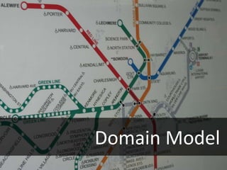 publicboolCanBook(Cargocargo, Voyagevoyage){doublemaxBooking = voyage.Capacity * 1.1;if (voyage.BookedCargoSize + cargo.Size > maxBooking)returnfalse;     ...}publicboolCanBook(Cargocargo, Voyagevoyage){if (!overbookingPolicy.IsAllowed(cargo, voyage))returnfalse;     ...}DDD is about making concepts explicit