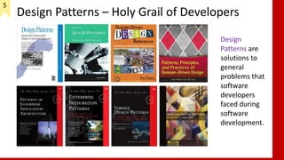 105
Design
Patterns are
solutions to
general
problems that
software
developers
faced during
software
development.
Design Patterns – Holy Grail of Developers
5
 