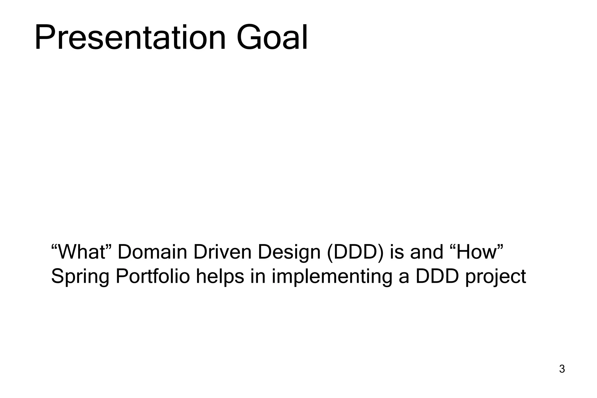 Domain Driven Design Development Spring Portfolio