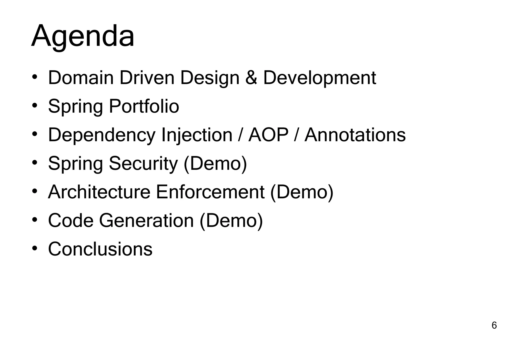 Domain Driven Design Development Spring Portfolio