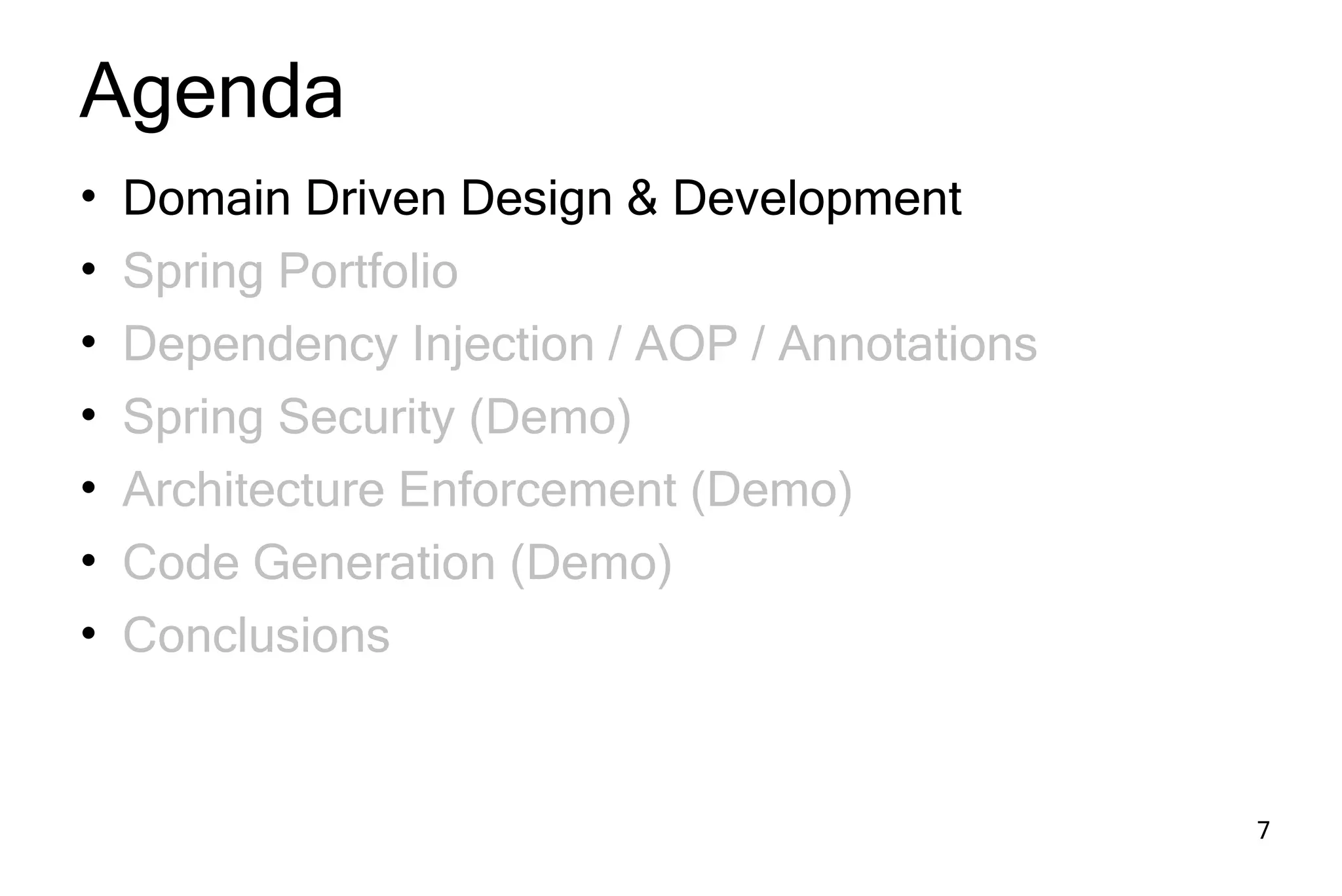 Domain Driven Design Development Spring Portfolio
