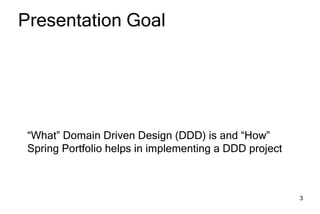 Domain Driven Design Development Spring Portfolio