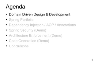 Domain Driven Design Development Spring Portfolio