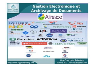 Gestion Electronique et
Archivage de Documents




                           6
 