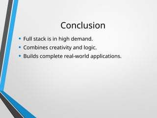 Full_Stack_Development_seminar_presentation | PPTX