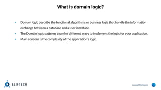 Domain Logic Patterns | PPTX