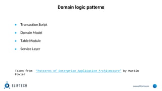 Domain Logic Patterns | PPT