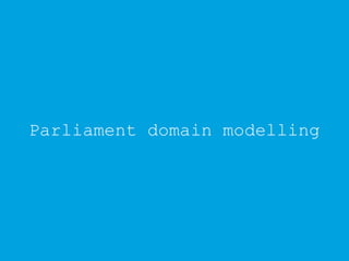 Domain modelling Parliament 