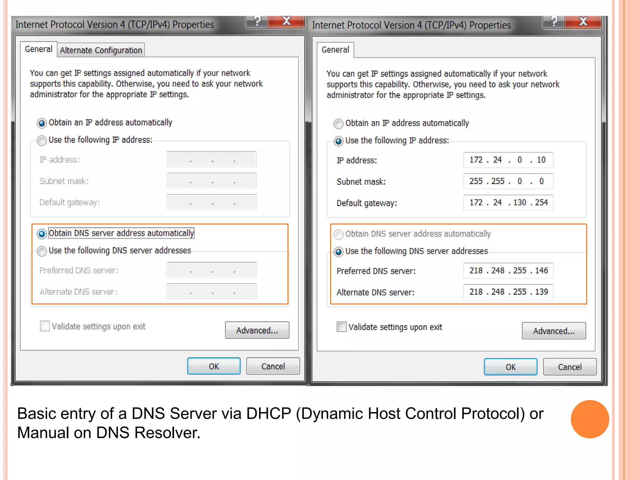 When domain names are registered with a domain name registrar their installation at the domain registry of a top level domain requires the assignment of a primary name server and at least one secondary name server. The requirement of multiple name servers aims to make the domain still functional even if one name server becomes inaccessible or inoperable. The designation of a primary name server is solely determined by the priority given to the domain name registrar. For this purpose generally only the fully qualified domain name of the name server is required, unless the servers are contained in the registered domain, in which case the corresponding IP address is needed as well.Primary name servers are often master name servers, while secondary name server may be implemented as slave servers.An authoritative server indicates its status of supplying definitive answers, deemed authoritative, by setting a software flag (a protocol structure bit), called the Authoritative Answer (AA) bit in its responses. This flag is usually reproduced prominently in the output of DNS administration query tools (such as dig) to indicate that the responding name server is an authority for the domain name in question.