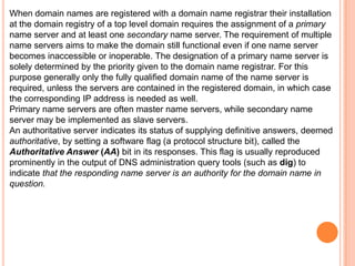 DNS names may technically consist of any character representable in an octet. However, the allowed formulation of domain names in the DNS root zone, and most other sub domains, uses a preferred format and character set. The characters allowed in a label are a subset of the ASCII character set, and includes the characters a through z, A through Z, digits 0 through 9, and the hyphen. This rule is known as the LDH rule (letters, digits, hyphen). Domain names are interpreted in case-independent manner. Labels may not start or end with a hyphen.myhost.mygrp.mycorp.com.