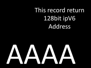 This record return
128bit ipV6
Address

 