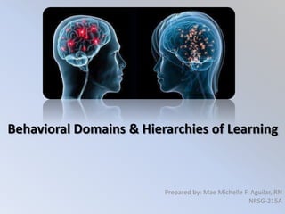 Behavioral Domains & Hierarchies of Learning
Prepared by: Mae Michelle F. Aguilar, RN
NRSG-215A
 