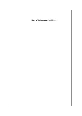 Date of Submission: 26-11-2015
 