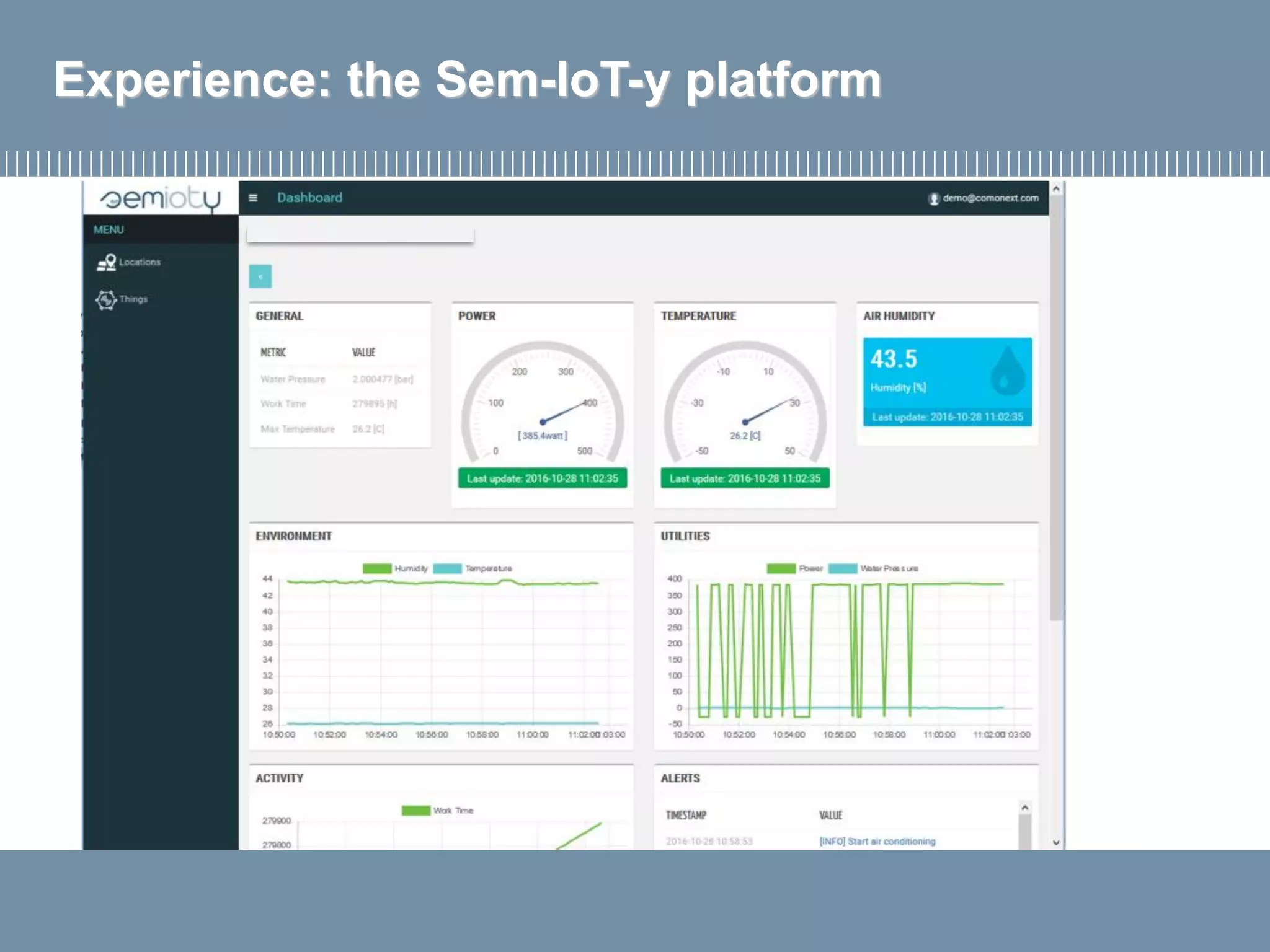 Experience: the Sem-IoT-y platform
 