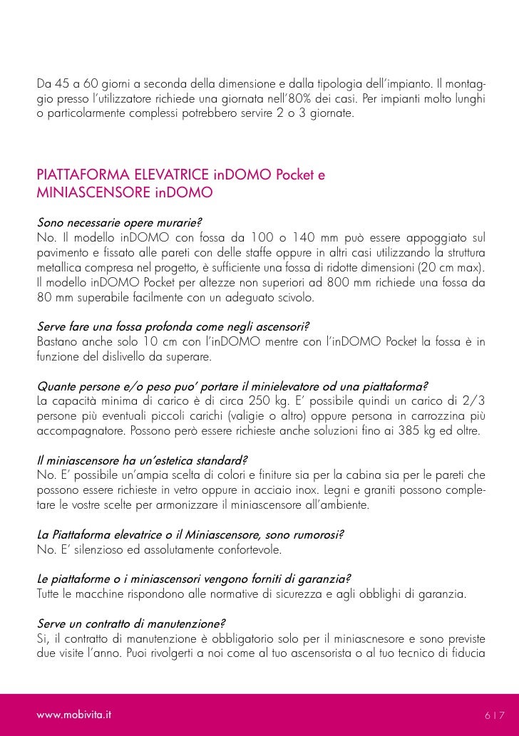 Installazione montascale miniascensori e piattaforme Obbligo manutenzione montascale