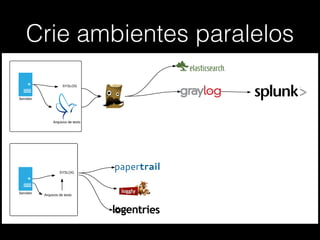 Crie ambientes paralelos
 