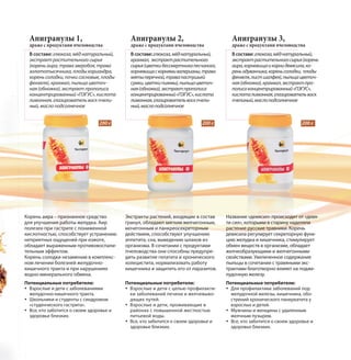 Апигранулы 1,
драже с продуктами пчеловодства
В составе: глюкоза, мёд натуральный,
экстракт растительного сырья
(корень аира, трава зверобоя, трава
золототысячника, плоды кориандра,
корень солодки, почки сосновые, плоды
фенхеля), крахмал, пыльца цветоч-
ная (обножка), экстракт прополиса
концентрированный «ПЭГУС», кислота
лимонная, глазирователь воск пчели-
ный, масло подсолнечное
Апигранулы 2,
драже с продуктами пчеловодства
Всоставе:глюкоза,мёднатуральный,
крахмал, экстрактрастительного
сырья(цветкибессмертникапесчаного,
корневищаскорнямивалерианы,трава
мятыперечной,травапастушьей
сумки,цветкипижмы),пыльцацветоч-
ная(обножка),экстрактпрополиса
концентрированный«ПЭГУС»,кислота
лимонная,глазировательвоскпчели-
ный,маслоподсолнечное
Апигранулы 3,
драже с продуктами пчеловодства
Всоставе:глюкоза,мёднатуральный,
экстрактрастительногосырья(корень
аира,корневищаикорнидевясила,ко-
реньодуванчика,кореньсолодки, плоды
фенхеля,листшалфея),пыльцацветоч-
ная(обножка),крахмал,экстрактпро-
полисаконцентрированный«ПЭГУС»,
кислоталимонная,глазировательвоск
пчелиный,маслоподсолнечное
Корень аира – признанное средство
для улучшения работы желудка. Аир
полезен при гастрите с пониженной
кислотностью, способствует устранению
неприятных ощущений при изжоге,
обладает выраженным противовоспали-
тельным эффектом.
Корень солодки незаменим в комплекс-
ном лечении болезней желудочно-
кишечного тракта и при нарушениях
водно-минерального обмена.
Экстракты растений, входящие в состав
гранул, обладают мягким желчегонным,
мочегонным и панкреосекреторным
действием, способствуют улучшению
аппетита, сна, выведению шлаков из
организма. В сочетании с продуктами
пчеловодства они способны предупре-
дить развитие гепатита и хронического
холецистита, нормализовать работу
кишечника и защитить его от паразитов.
Название «девясил» происходит от «девя-
ти сил», которыми в старину наделяли
растение русские травники. Корень
девясила регулирует секреторную функ-
цию желудка и кишечника, стимулирует
обмен веществ в организме, обладает
желчеобразующими и желчегонными
свойствами. Увеличенное содержание
пыльцы в сочетании с травяными экс-
трактами благотворно влияет на подже-
лудочную железу.
200 г 200 г 200 г
Потенциальные потребители:
Взрослые и дети с заболеваниями
желудочно-кишечного тракта.
Школьники и студенты с синдромом
«студенческого гастрита».
Все, кто заботится о своем здоровье и
здоровье близких.
Потенциальные потребители:
Взрослые и дети с целью профилакти-
ки заболеваний печени и желчевыво-
дящих путей.
Взрослые и дети, проживающие в
районах с повышенной жесткостью
питьевой воды.
Все, кто заботится о своем здоровье и
здоровье близких.
Потенциальные потребители:
Для профилактики заболеваний под-
желудочной железы, кишечника, обо-
стрений хронического панкреатита у
взрослых и детей.
Мужчины и женщины с удаленным
желчным пузырем.
Все, кто заботится о своем здоровье и
здоровье близких.
 