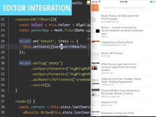EDITOR INTEGRATION
 