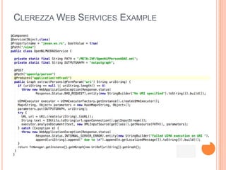 CLEREZZA WEB SERVICES EXAMPLE
 