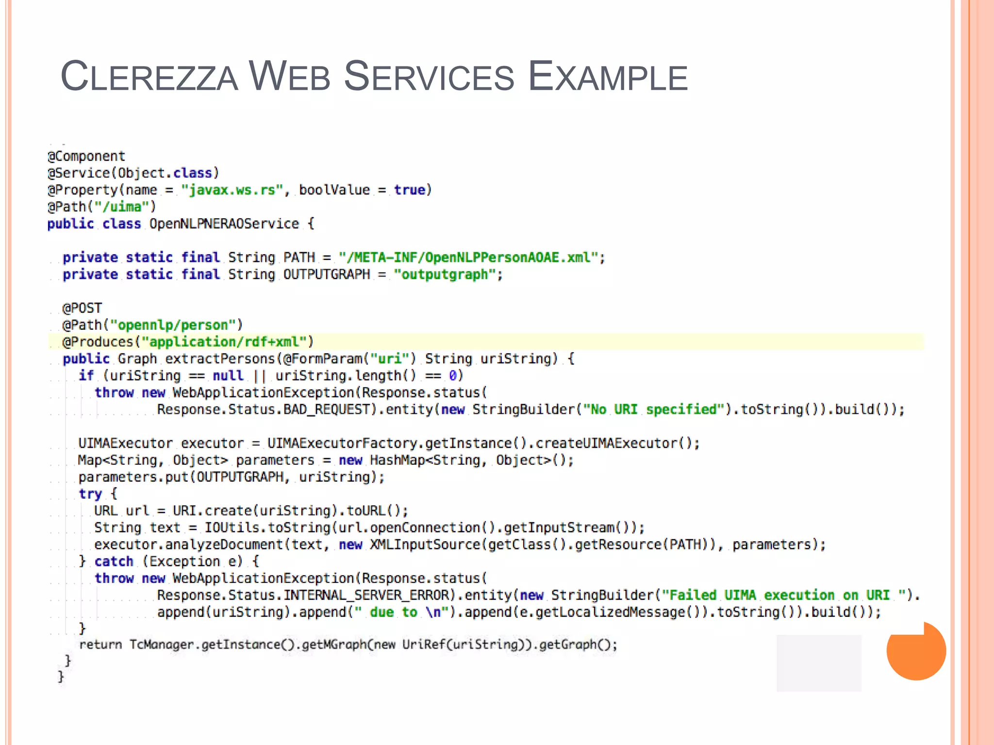 CLEREZZA WEB SERVICES EXAMPLE
 