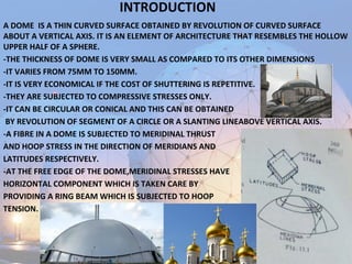 CONSTRUCTION OF DOMES