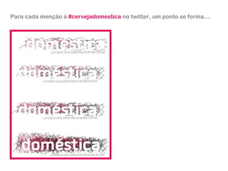 Para cada menção à  #cervejadomestica  no twitter, um ponto se forma....  