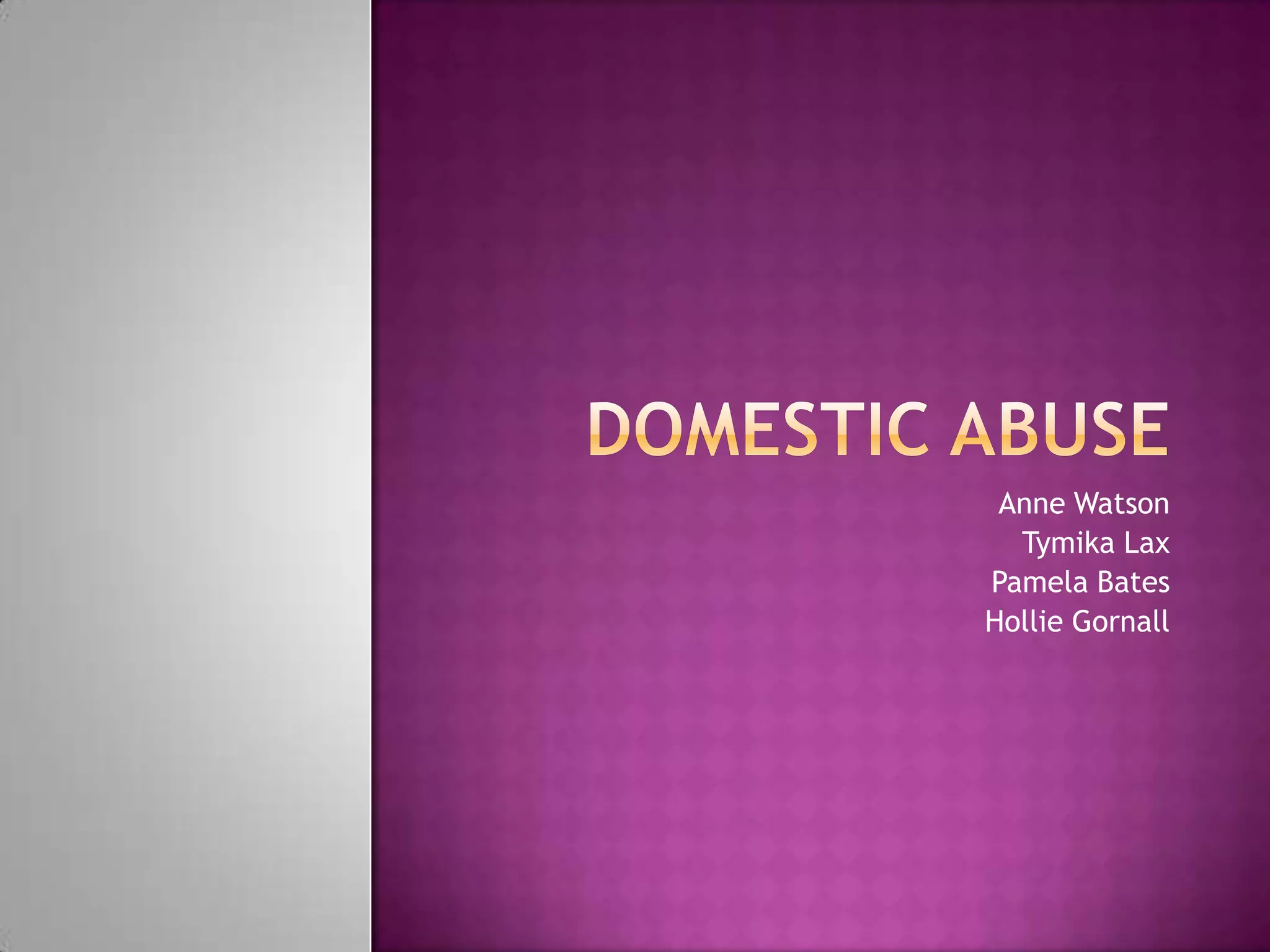 Domestic abuse presentation PPT