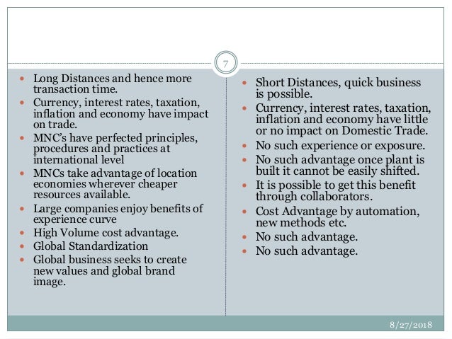 Domestic And International Business