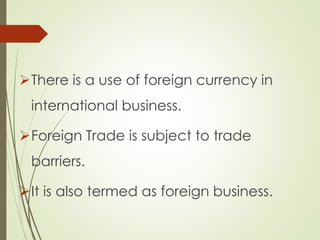 Domestic and international trade by Mohd Shahnawaz | PDF