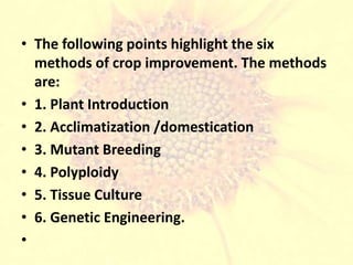Domestication as a method of plant breeding | PPT