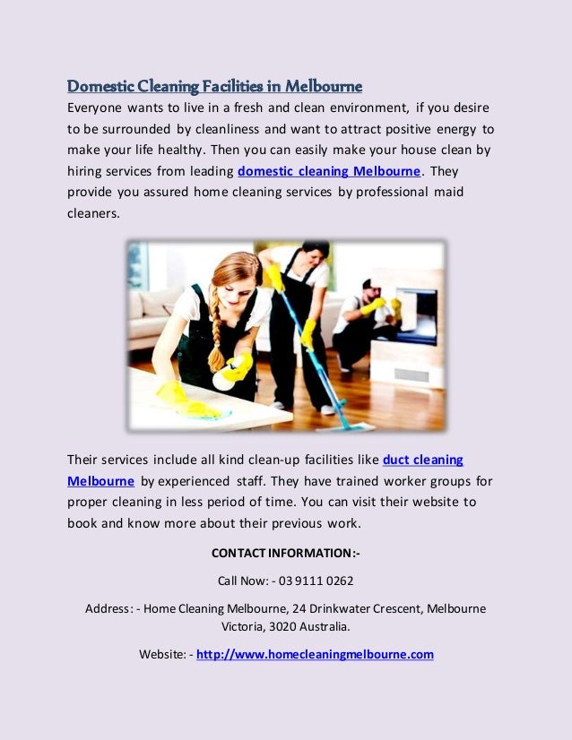 Domestic Cleaning Facilities in Melbourne
