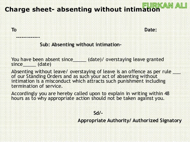 Sample disciplinary charge sheet pdf image