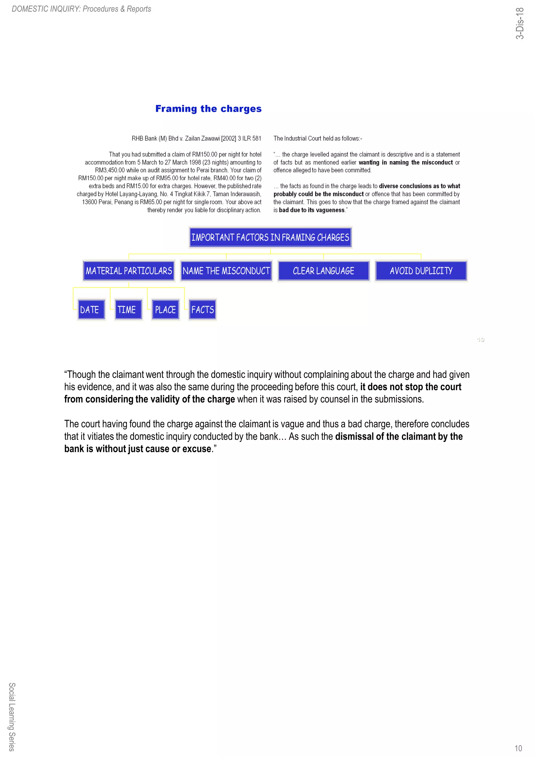 Domestic Inquiry Guide.pdf Domestic inquiry procedures & reports 5 dec-18 | PDF